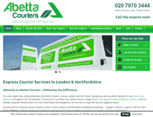 Tablet Screenshot of abettacouriers.com
